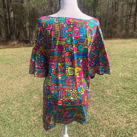 Trina Turk Caftan Swim CoverUp Multicolored Size Small - Picture 5 of 9